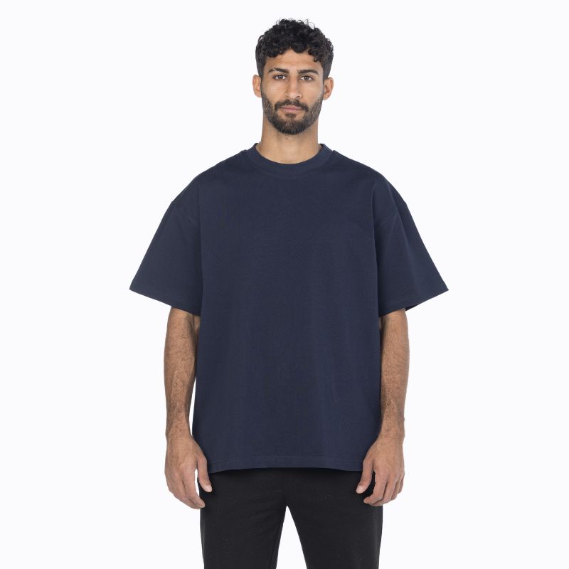 Men drop shoulder crew neck shirt