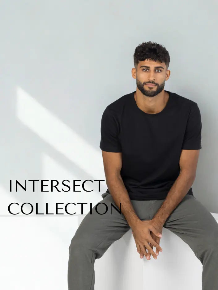 Intersect collection soft black crew neck