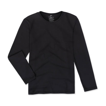 Giza cotton long sleeve crew neck