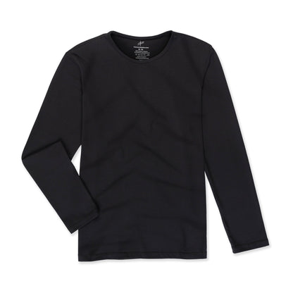 Giza cotton long sleeve crew neck