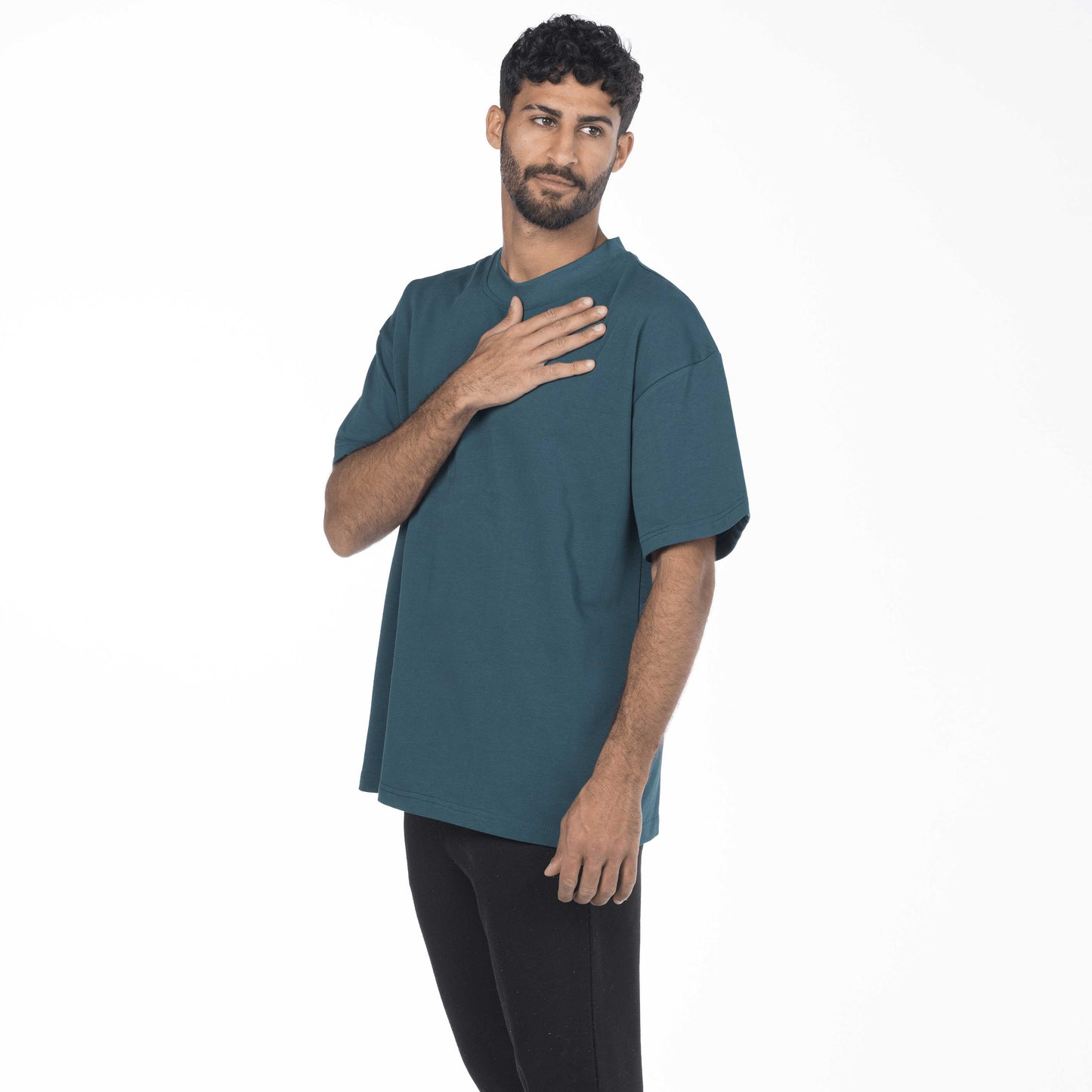 Egyptian cotton drop shoulder tee