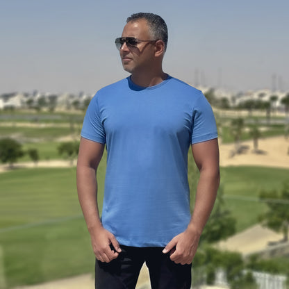 Blue crew necks - Egyptian cotton