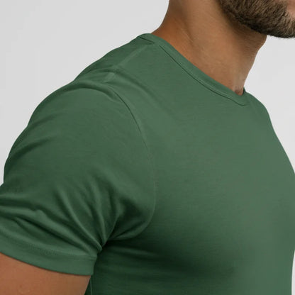 Close-up of soft meadow green Giza Egyptian cotton fabric used in Intersect Collection premium shirts