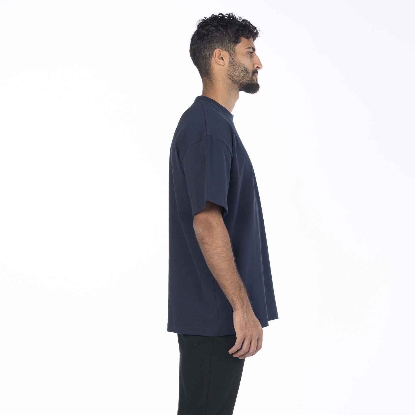Navy blue Giza cotton shirt